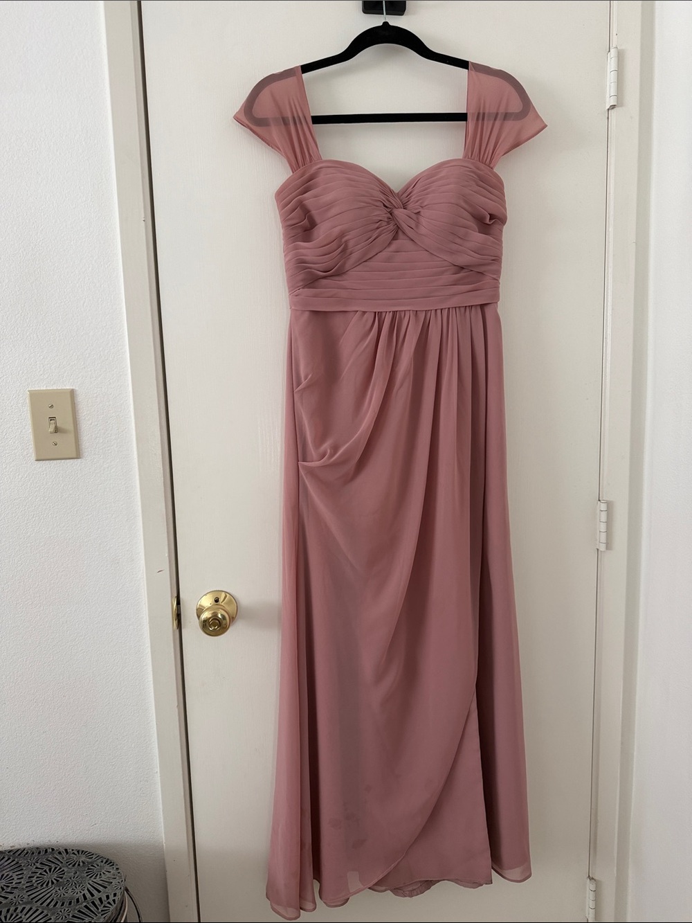 Altered-Azazie Dusty Rose Chiffon Bridesmaid Dress
